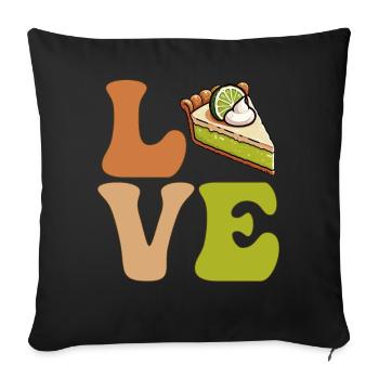 Key Lime Pie Florida Dessert - Sofa pillowcase 17,3'' x 17,3'' (45 x 45 cm) - black - Front