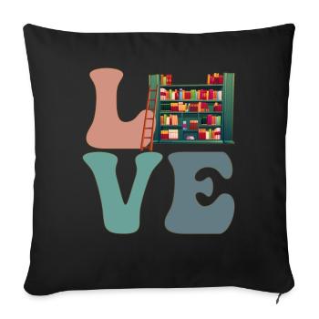 Librarian Library - Sofa pillowcase 17,3'' x 17,3'' (45 x 45 cm) - black - Front
