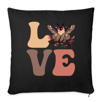 Cute Mothman Cryptozoology Cryptid - Sofa pillowcase 17,3'' x 17,3'' (45 x 45 cm) - black - Front