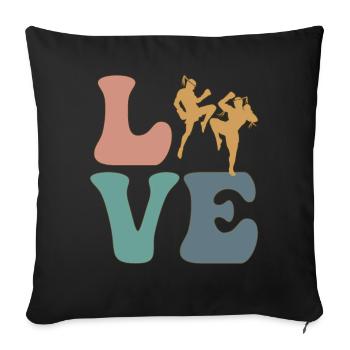 Muay Thaï Boxe Arts Martiaux - Housse de coussin décorative 45 x 45 cm - noir - Devant