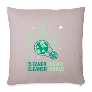 Windpower Cleaner Energy Wind Energy - Sofa pillowcase 17,3'' x 17,3'' (45 x 45 cm) - light taupe - Front