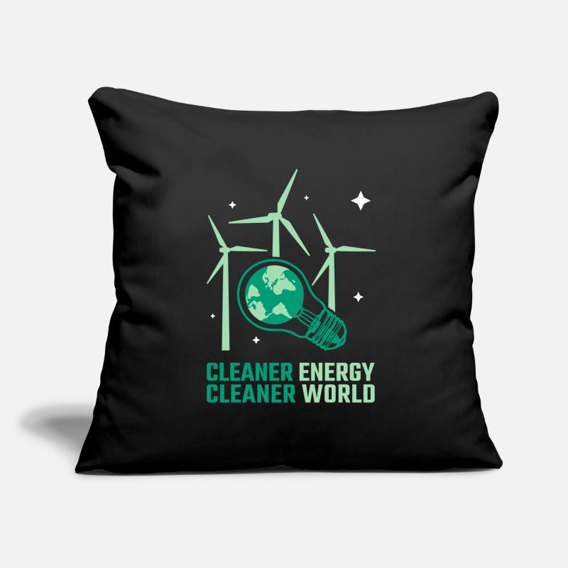 Énergie éolienne Énergie plus propre Énergie éolienne Housse de coussin décorative 45 x 45 cm