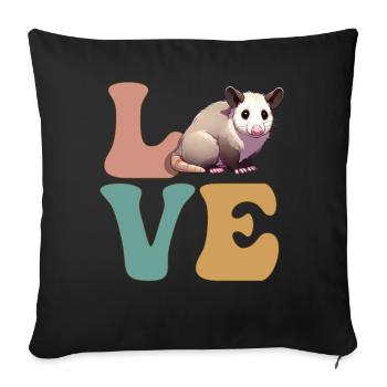 Opossum Opossum - Sofa pillowcase 17,3'' x 17,3'' (45 x 45 cm) - black - Front
