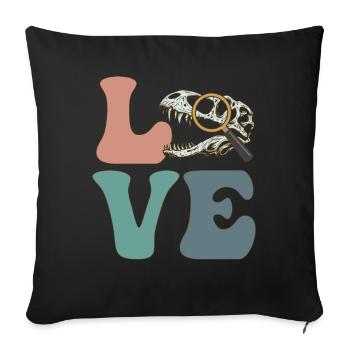 Paléontologue Paléontologie Fossile Dinosaure - Housse de coussin décorative 45 x 45 cm - noir - Devant