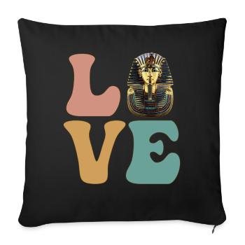 Pharaoh King Does Ancient Egyptian Mythology - Sofa pillowcase 17,3'' x 17,3'' (45 x 45 cm) - black - Front