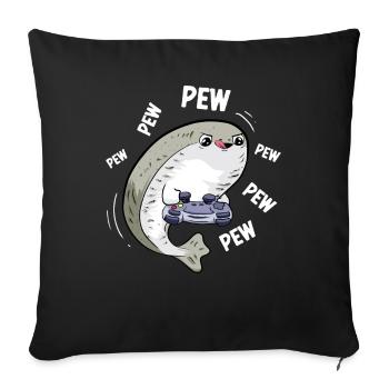 Sacabambaspi's Fish Meme Gamer Console Game - Sofa pillowcase 17,3'' x 17,3'' (45 x 45 cm) - black - Front