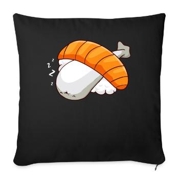 Sacabambaspis Fish Meme Japanese Sleeping Sush - Sofa pillowcase 17,3'' x 17,3'' (45 x 45 cm) - black - Front