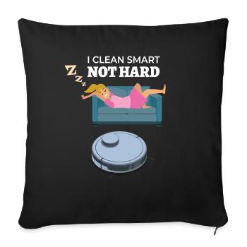 I Clean Smart Robot Vacuum Cleaner Robot Vacuum Cleaner - Sofa pillowcase 17,3'' x 17,3'' (45 x 45 cm) - black - Front