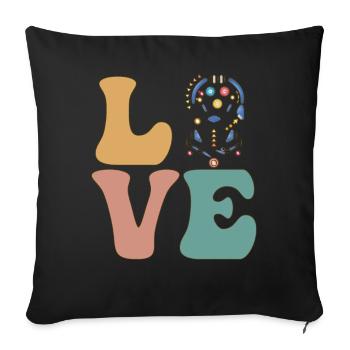 Pinball Arcade Game - Sofa pillowcase 17,3'' x 17,3'' (45 x 45 cm) - black - Front
