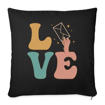 Postal service, postal clerk, postman, post office - Sofa pillowcase 17,3'' x 17,3'' (45 x 45 cm) - black - Front