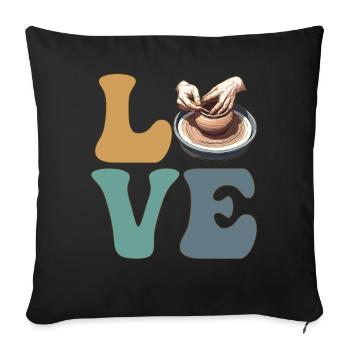 Pottery Artist Ceramic Clay - Sofa pillowcase 17,3'' x 17,3'' (45 x 45 cm) - black - Front