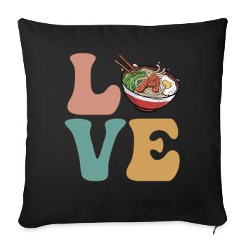 Ramen Japanese Noodles Instant Lunch - Sofa pillowcase 17,3'' x 17,3'' (45 x 45 cm) - black - Front