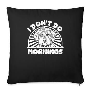 Old English Shepherd Bobtail Funny - Sofa pillowcase 17,3'' x 17,3'' (45 x 45 cm) - black - Front