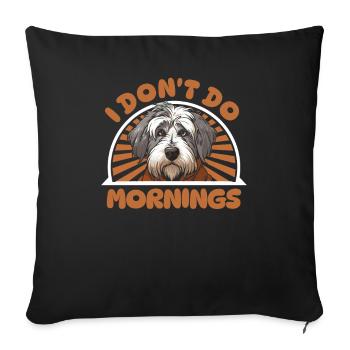 Old English Shepherd Bobtail Funny - Sofa pillowcase 17,3'' x 17,3'' (45 x 45 cm) - black - Front