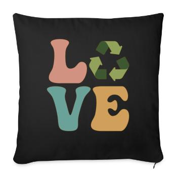 Recycling, Recycling, Earth Day, Environmentalist - Sofa pillowcase 17,3'' x 17,3'' (45 x 45 cm) - black - Front
