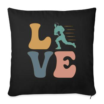 Rugby Players, Team Coaches, Coaches - Sofa pillowcase 17,3'' x 17,3'' (45 x 45 cm) - black - Front