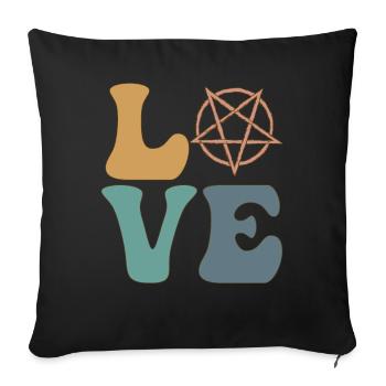 Satanist Pentagram Satanism Satanic K - Sofa pillowcase 17,3'' x 17,3'' (45 x 45 cm) - black - Front