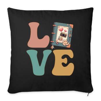 Scrapbooking Scrapbook Artisanat - Housse de coussin décorative 45 x 45 cm - noir - Devant