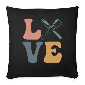 Sculpteur de sculptures - Housse de coussin décorative 45 x 45 cm - noir - Devant