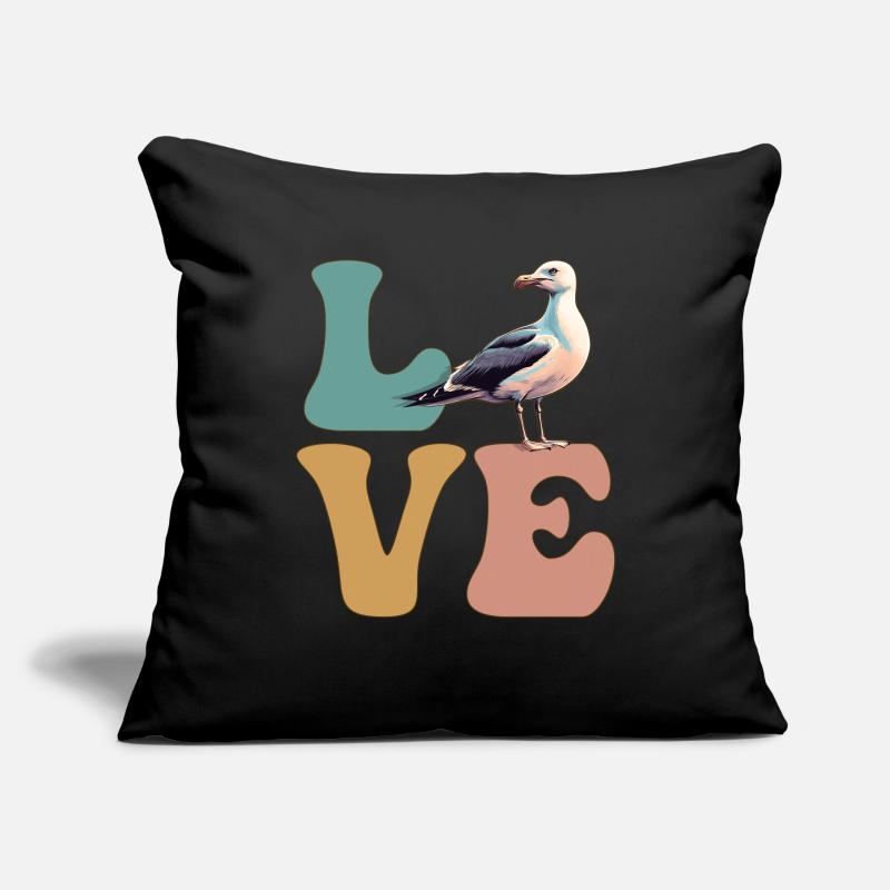 Mouette Mouette Oiseau de mer Housse de coussin décorative 45 x 45 cm