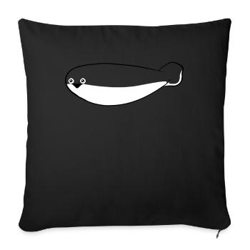 Drôle de poisson Sacabambaspi Meme - Housse de coussin décorative 45 x 45 cm - noir - Devant