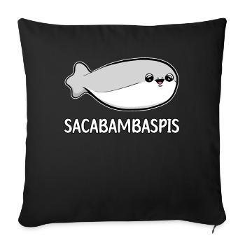 Sacabambaspis Fish Meme - Sofa pillowcase 17,3'' x 17,3'' (45 x 45 cm) - black - Front