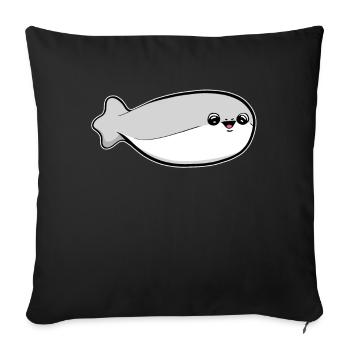 Sacabambaspis Fish Meme - Sofa pillowcase 17,3'' x 17,3'' (45 x 45 cm) - black - Front