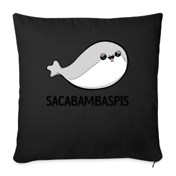Sacabambaspis Fish Meme - Sofa pillowcase 17,3'' x 17,3'' (45 x 45 cm) - black - Front