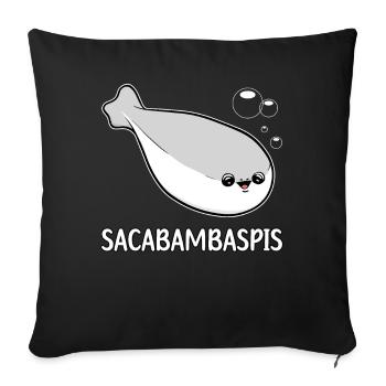 Sacabambaspis Fish Meme - Sofa pillowcase 17,3'' x 17,3'' (45 x 45 cm) - black - Front