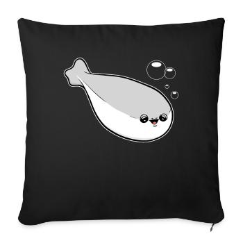 Sacabambaspis Fish Meme - Sofa pillowcase 17,3'' x 17,3'' (45 x 45 cm) - black - Front