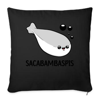 Sacabambaspis Fish Meme - Sofa pillowcase 17,3'' x 17,3'' (45 x 45 cm) - black - Front
