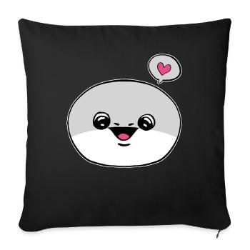 Sacabambaspis Face Fish Meme - Sofa pillowcase 17,3'' x 17,3'' (45 x 45 cm) - black - Front