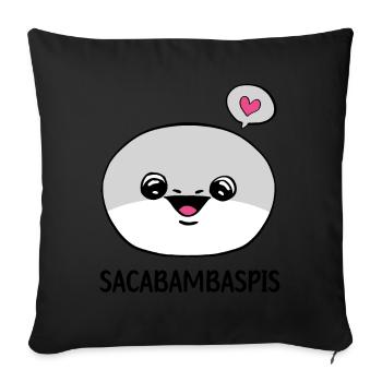 Sacabambaspis Face Fish Meme - Sofa pillowcase 17,3'' x 17,3'' (45 x 45 cm) - black - Front