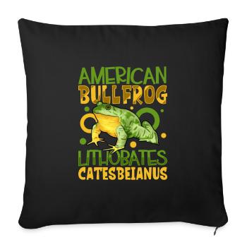 American Bullfrog - Sofa pillowcase 17,3'' x 17,3'' (45 x 45 cm) - black - Front