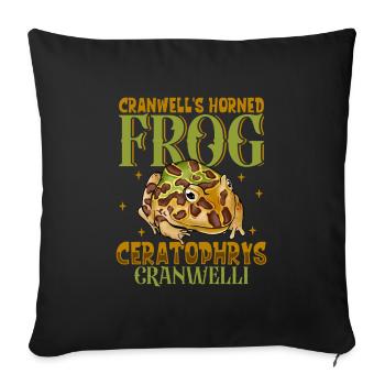Grenouille cornue du Chaco - Housse de coussin décorative 45 x 45 cm - noir - Devant
