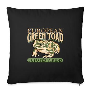 Green Toad - Sofa pillowcase 17,3'' x 17,3'' (45 x 45 cm) - black - Front