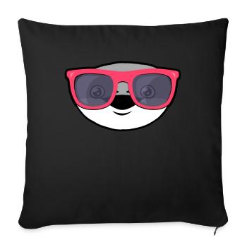 Sacabambaspis Lunettes de soleil Face Fish Meme - Housse de coussin décorative 45 x 45 cm - noir - Devant