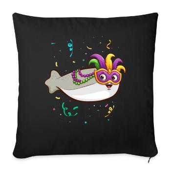 Sacabambaspis Fish Meme Carnival - Sofa pillowcase 17,3'' x 17,3'' (45 x 45 cm) - black - Front