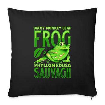 Green Maki Frog - Sofa pillowcase 17,3'' x 17,3'' (45 x 45 cm) - black - Front