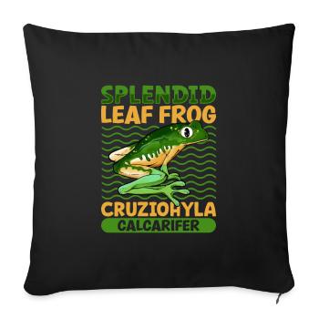Grenouille magnifique - Housse de coussin décorative 45 x 45 cm - noir - Devant