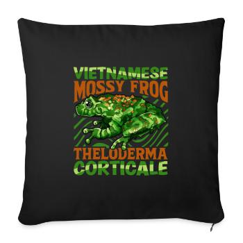 Vietnamese Moss Frog - Sofa pillowcase 17,3'' x 17,3'' (45 x 45 cm) - black - Front
