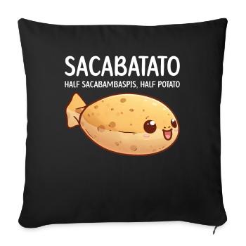 Drôle De Poisson Meme - Housse de coussin décorative 45 x 45 cm - noir - Devant