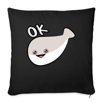 Sacabambaspis Face Fish Meme - Sofa pillowcase 17,3'' x 17,3'' (45 x 45 cm) - black - Front