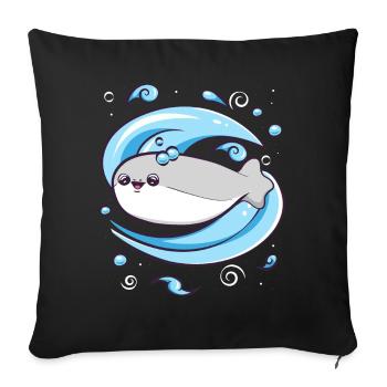 Sacabambaspis Fish Meme Water - Sofa pillowcase 17,3'' x 17,3'' (45 x 45 cm) - black - Front