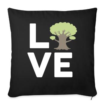 Tree Hugger Nature Environmentalist - Sofa pillowcase 17,3'' x 17,3'' (45 x 45 cm) - black - Front