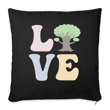 Tree Hugger Nature Environmentalist - Sofa pillowcase 17,3'' x 17,3'' (45 x 45 cm) - black - Front