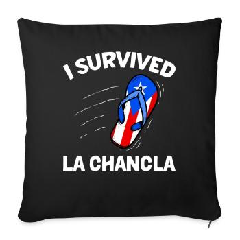 Flag of Puerto Rico Puerto Rico - Sofa pillowcase 17,3'' x 17,3'' (45 x 45 cm) - black - Front