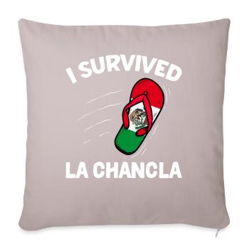 Drapeau mexicain du Mexique - Housse de coussin décorative 45 x 45 cm - taupe clair - Devant