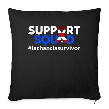 Flag of Puerto Rico - Sofa pillowcase 17,3'' x 17,3'' (45 x 45 cm) - black - Front