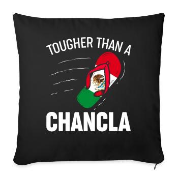 Flag of La Chancla Mexican Mexico - Sofa pillowcase 17,3'' x 17,3'' (45 x 45 cm) - black - Front